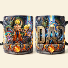Load image into Gallery viewer, “The Legend of Dad: Super Saiyan Power” - Personalized Magic Mug for Dads, Grandpas, and Father Figures Coffee Mug PopCulturePrints
