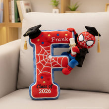 Load image into Gallery viewer, Celebrate Graduation with a Personal Touch - Spiderman Graduation Kid Pillow Pillow PopCulturePrints
