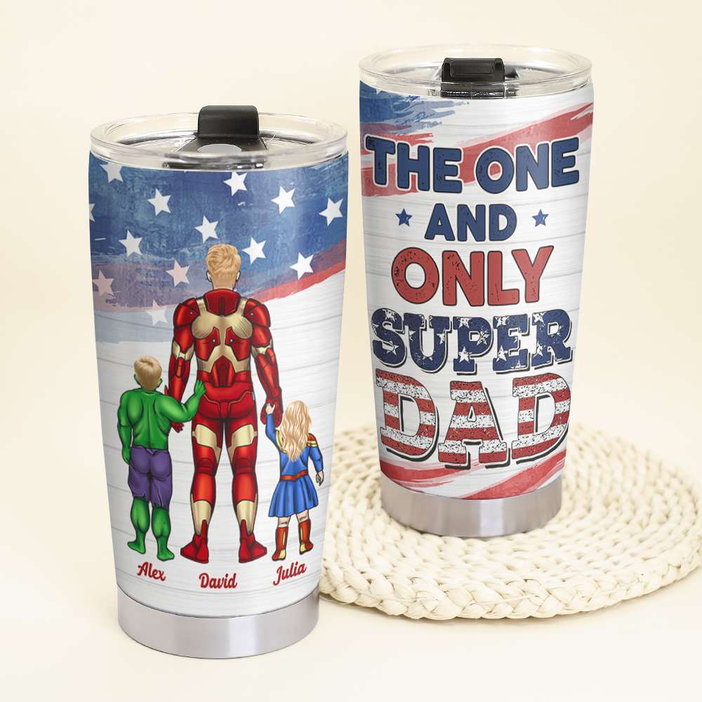 The One And Only Super Dad Personalized Tumbler