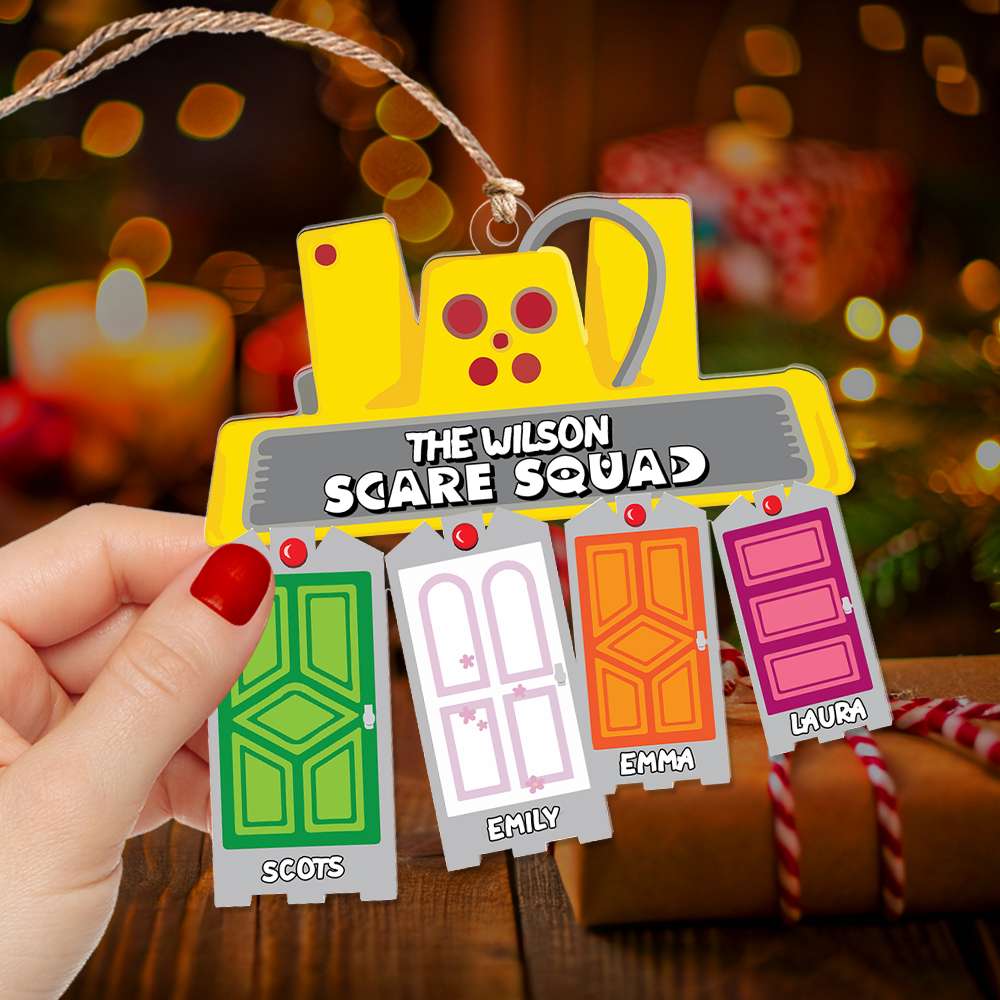 Customizable Family Christmas Ornament - Scare Squad Design Ornament PopCulturePrints