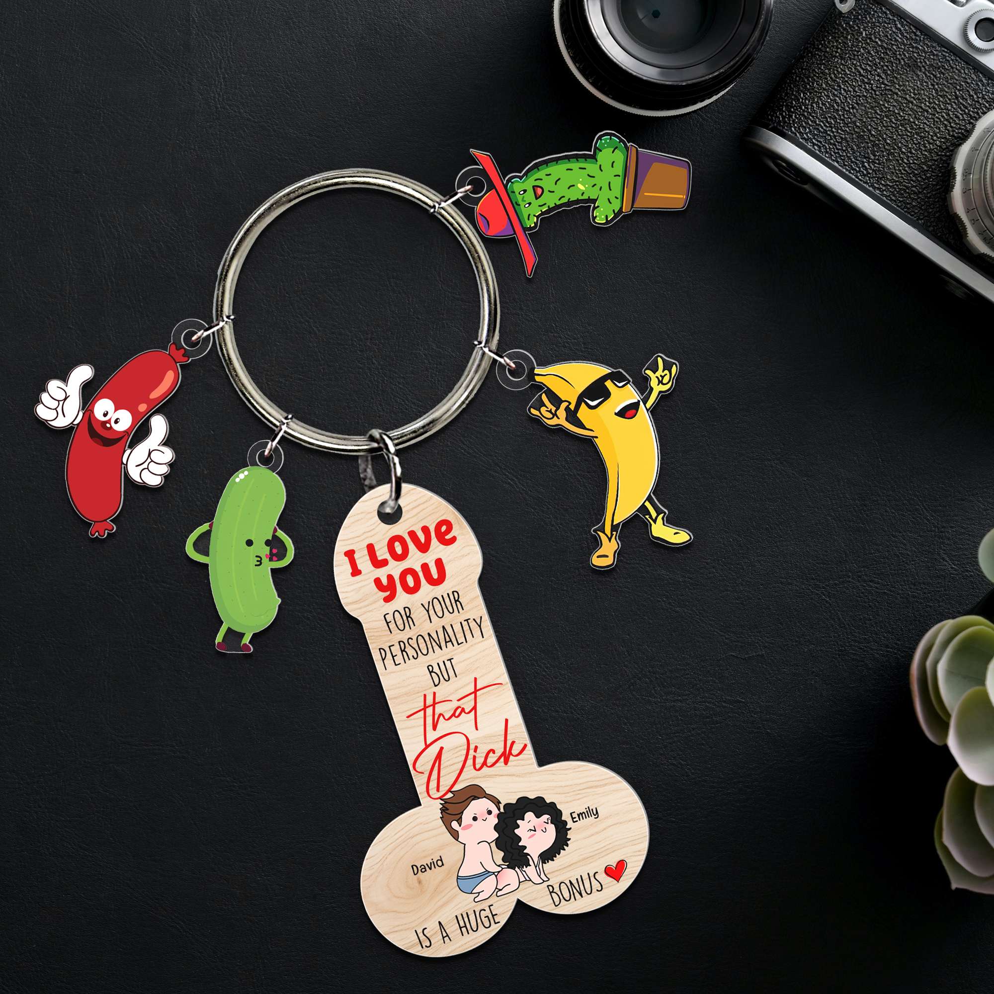 Personalized Funny Couple Keychain - Unique Gift for Him and Her Keychains PopCulturePrints