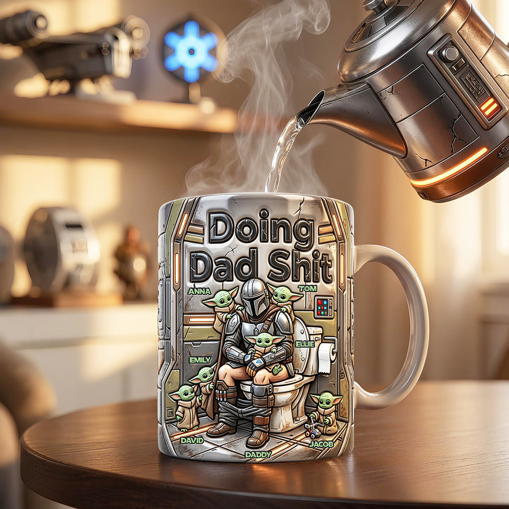 "Doing Dad Shit" – Funny Dad Doing Magic Coffee Mug - Personalized Gift for Dad, Grandpa, and More Coffee Mug PopCulturePrints