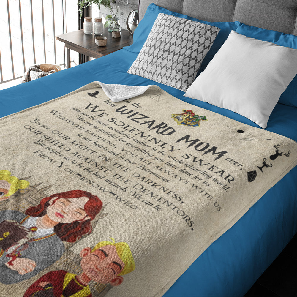 Magical Personalized Wizard Blanket for Mom