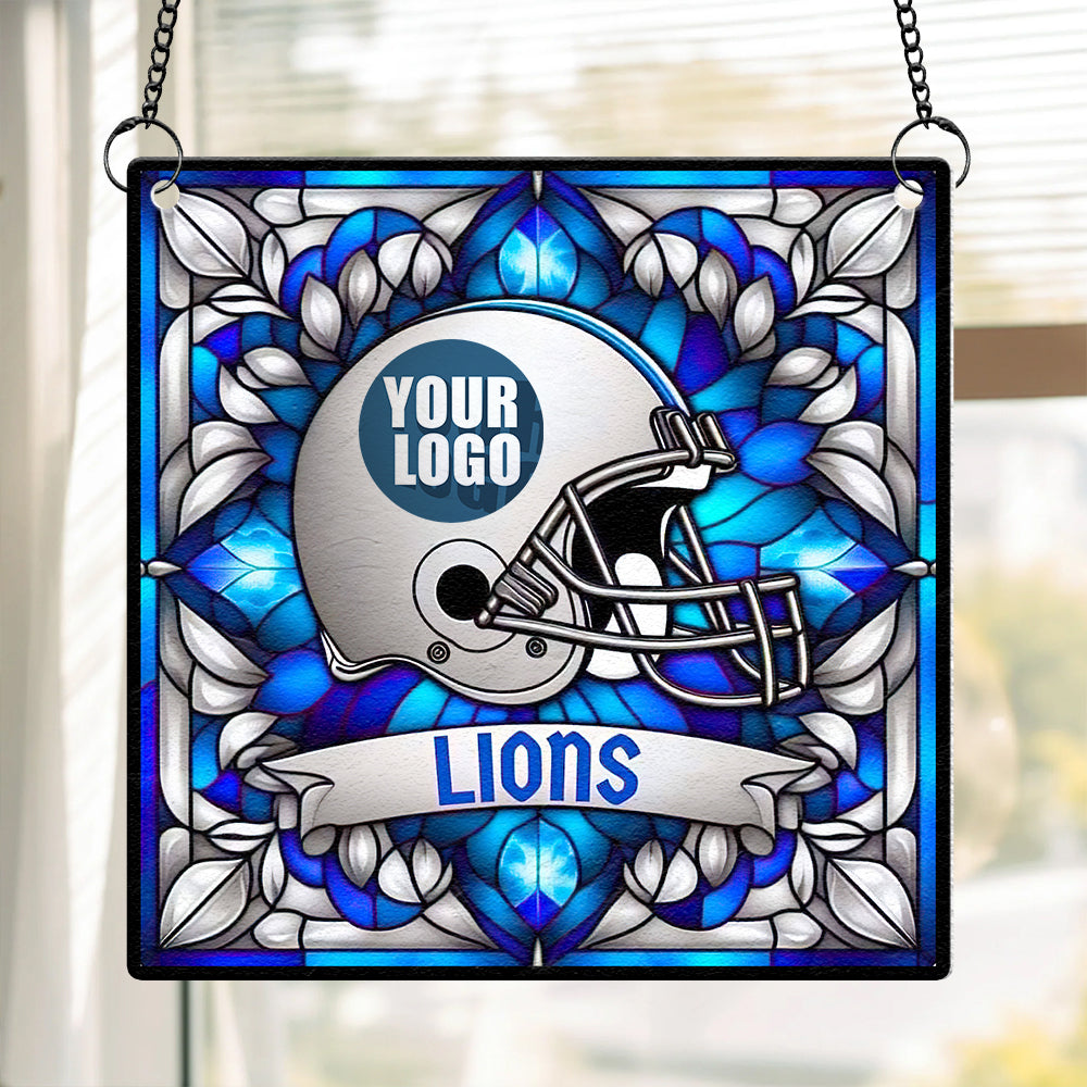 Personalized Football Fan Christmas Suncatcher Ornament Suncatcher PopCulturePrints