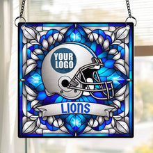 Load image into Gallery viewer, Personalized Football Fan Christmas Suncatcher Ornament Suncatcher PopCulturePrints
