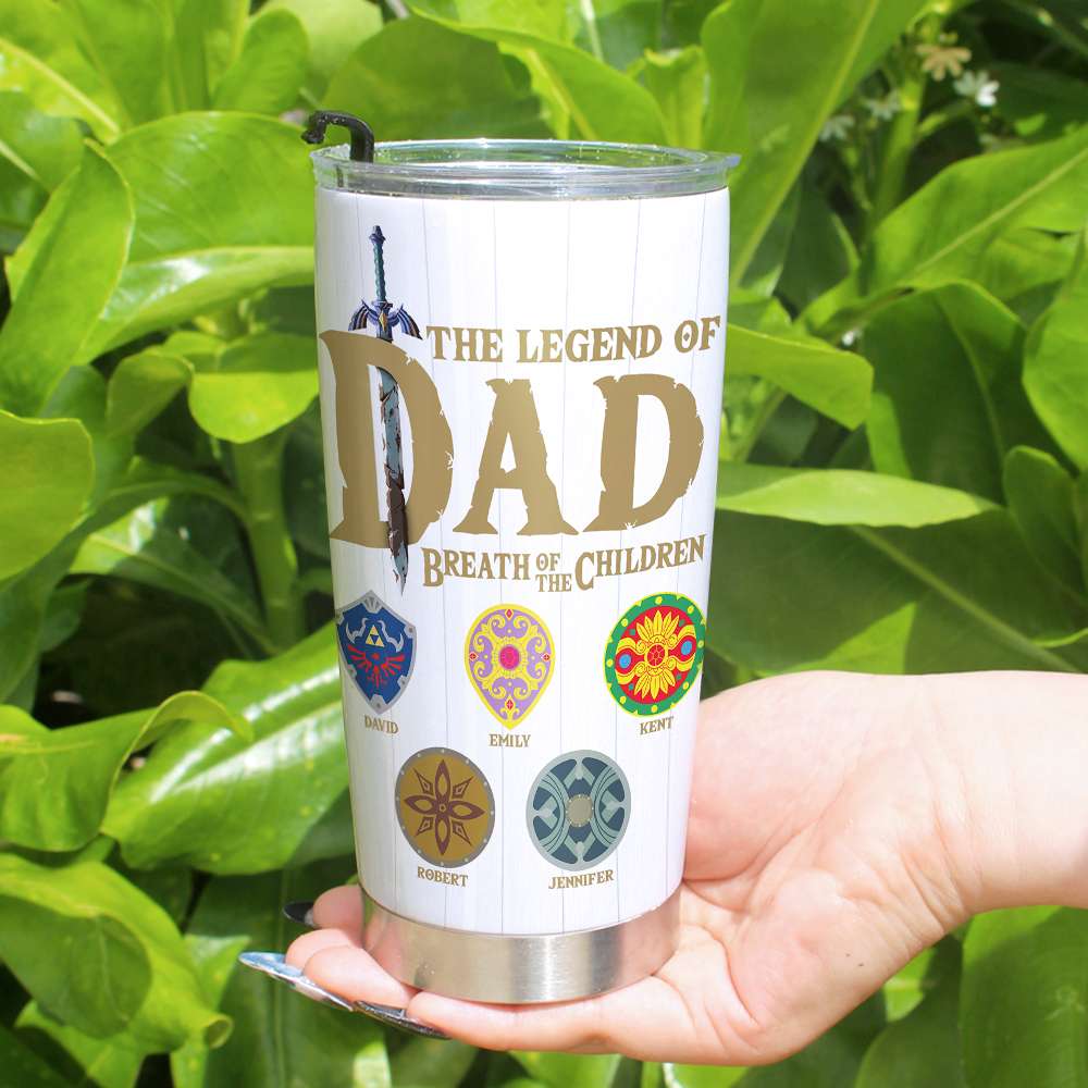 Personalized Legend of Dad Tumbler - Custom Names