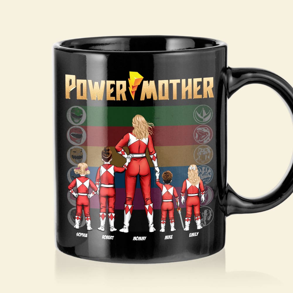 Custom Power Mother Coffee Mug - Personalized Gift for Super Moms Coffee Mug PopCulturePrints