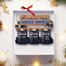 Load image into Gallery viewer, Personalized Police Family Christmas Ornament Ornament PopCulturePrints
