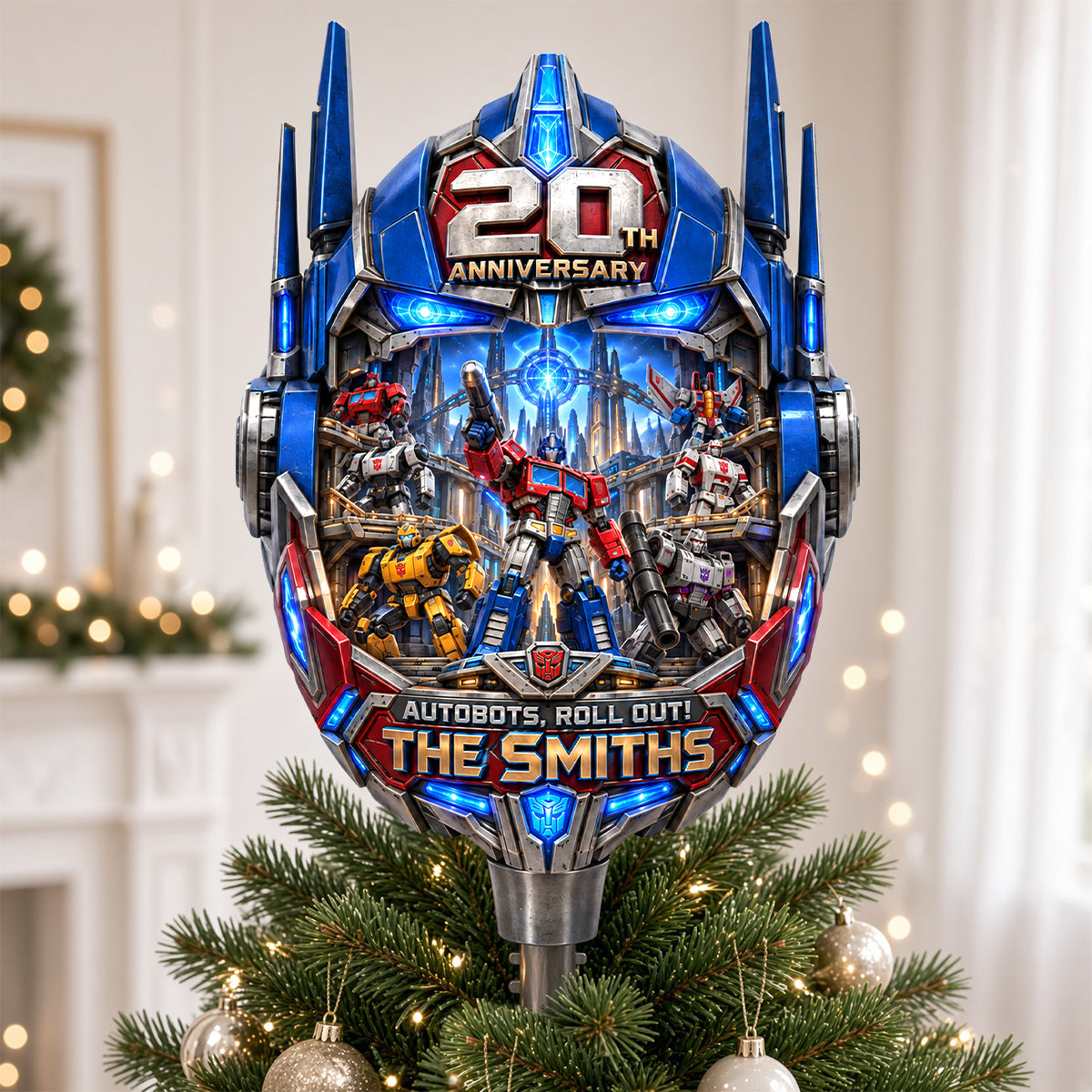 20 Years of Mechanical Adventure Tree Topper - Personalized Anniversary Gift 01HADH150926 Ornament PopCulturePrints