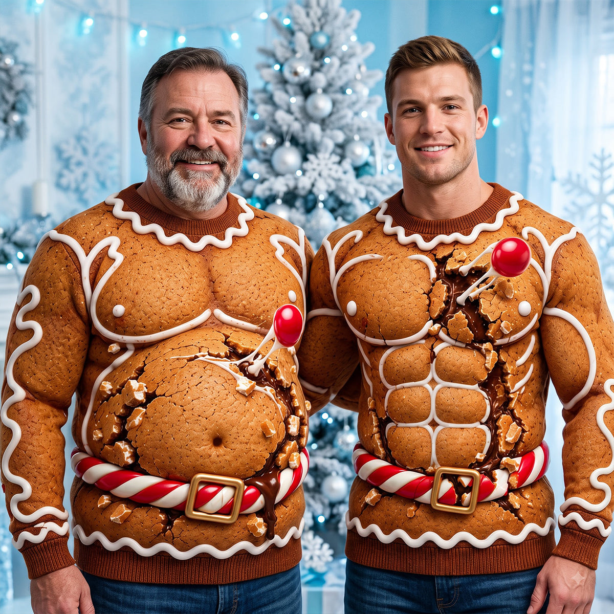 “Sweeten Your Holidays with a Festive Twist!” - Gingerbread Ugly Sweater, Personalized Gift for Christmas