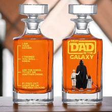 Load image into Gallery viewer, Best Dad in the Galaxy - Personalized Whiskey Bottle Whiskey Bottle PopCulturePrints
