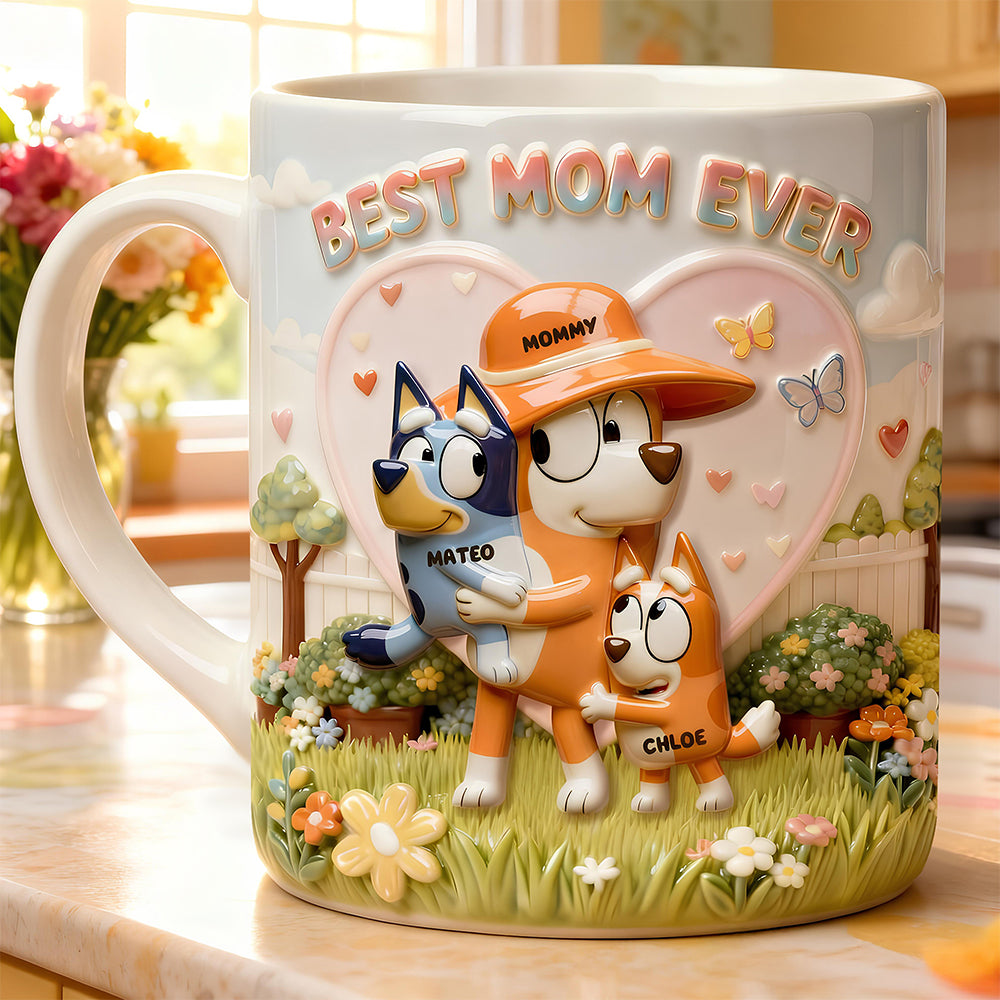 "Best Mom Ever" - Personalized Coffee Mug | Gift for Mom, Grandma & Kids Coffee Mug PopCulturePrints