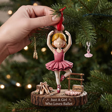 Load image into Gallery viewer, “Just A Girl Who Loves Ballet” - Personalized Ballet Girl Acrylic Ornament - Unique Gift for Ballet Lovers &amp; Dancers
