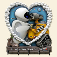 Load image into Gallery viewer, &quot;All of Me Loves All of You&quot; - Personalized Key Hanger Gifts for Couples Wood Sign PopCulturePrints
