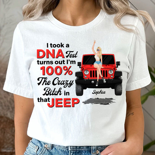 Personalized Funny DNA Test Jeep T-Shirt for Women Shirts PopCulturePrints