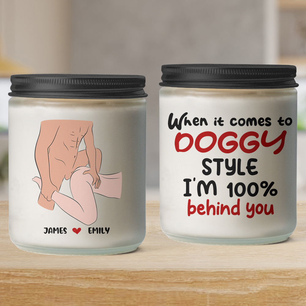Personalized Doggy Style Scented Candle for Couples Scented Candle PopCulturePrints