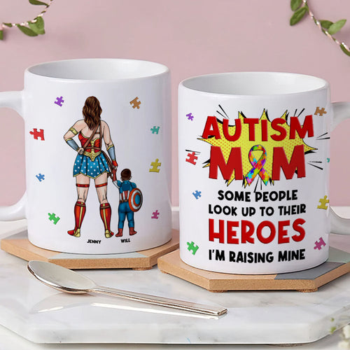 “Autism Mom: I'm Raising Mine” - Personalized Coffee Mug for Mom, Grandma, and More Coffee Mug PopCulturePrints