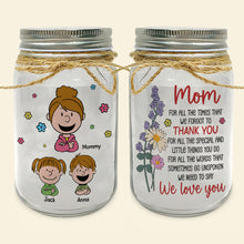 Load image into Gallery viewer, Personalized Mason Jar Light for Mom - Heartfelt Gift Drink Jar PopCulturePrints
