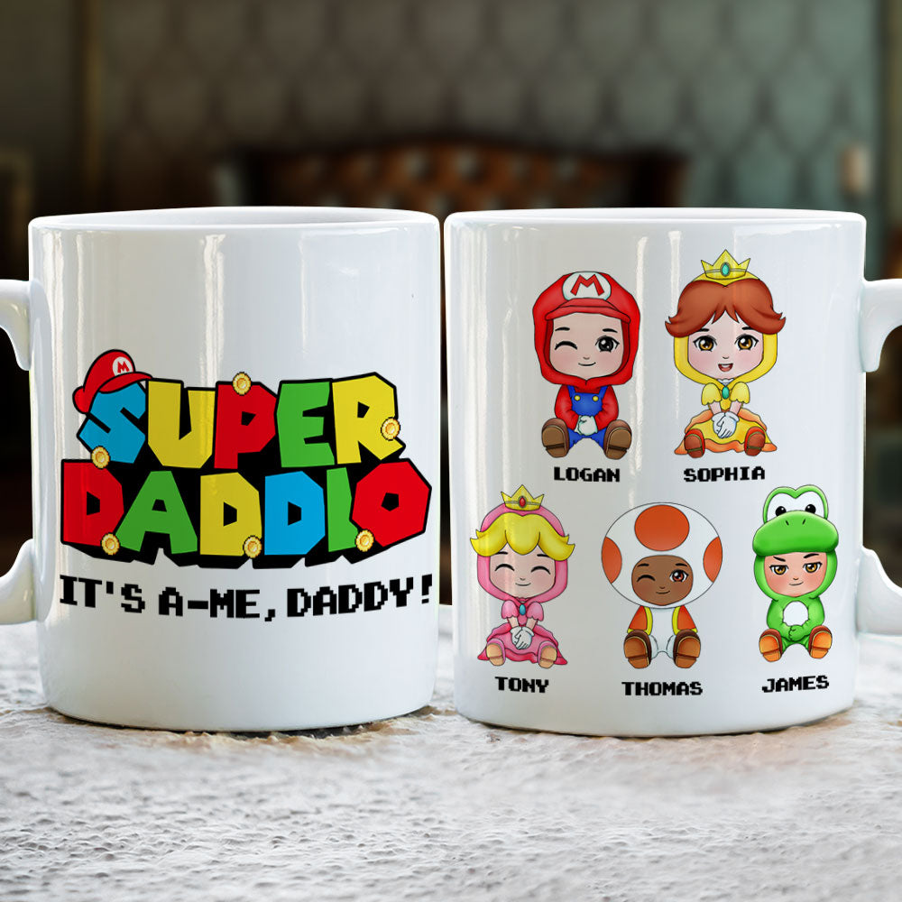 Personalized Super Dad Mug - Custom Gift for Family Coffee Mug PopCulturePrints