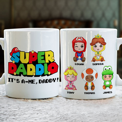 Personalized Super Dad Mug - Custom Gift for Family Coffee Mug PopCulturePrints