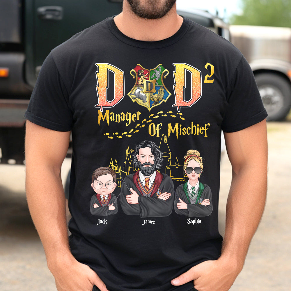 Personalized Manager of Mischief Dad T-Shirt