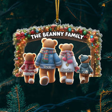 Load image into Gallery viewer, Personalized Bear Family Christmas Ornament Ornament PopCulturePrints

