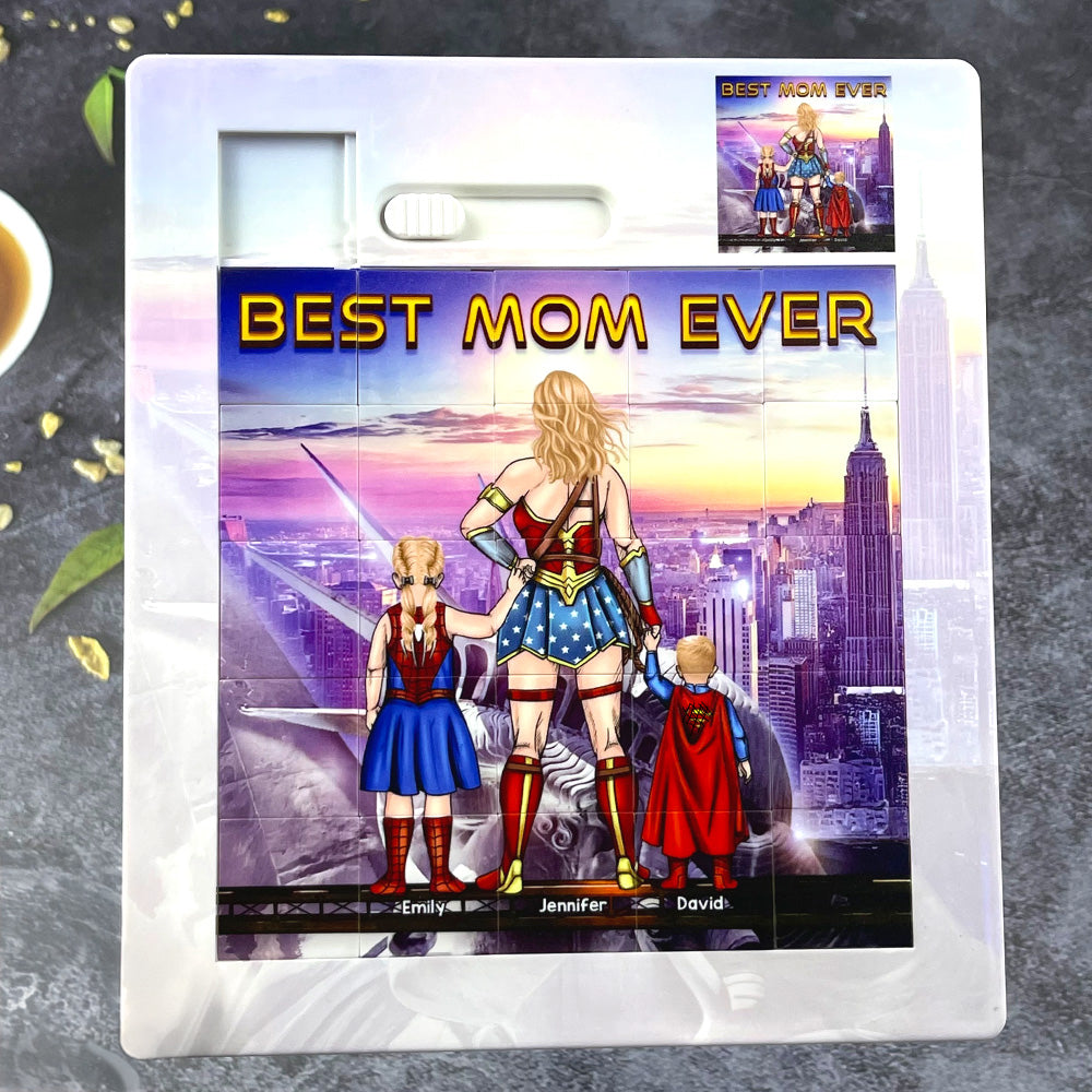 Best Mom Ever - Personalized Sliding Puzzle Gift for Mom, Grandma & More Sliding Puzzle PopCulturePrints