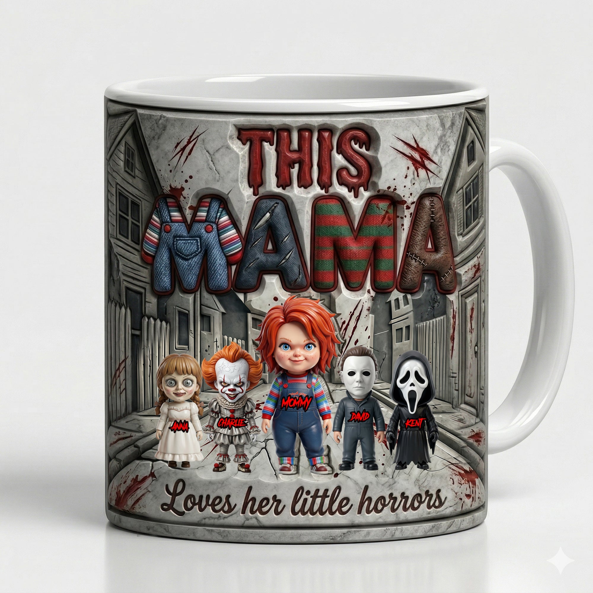 Mama’s Little Horror - Personalized Coffee Mug for Moms Who Love the Spooky Coffee Mug PopCulturePrints
