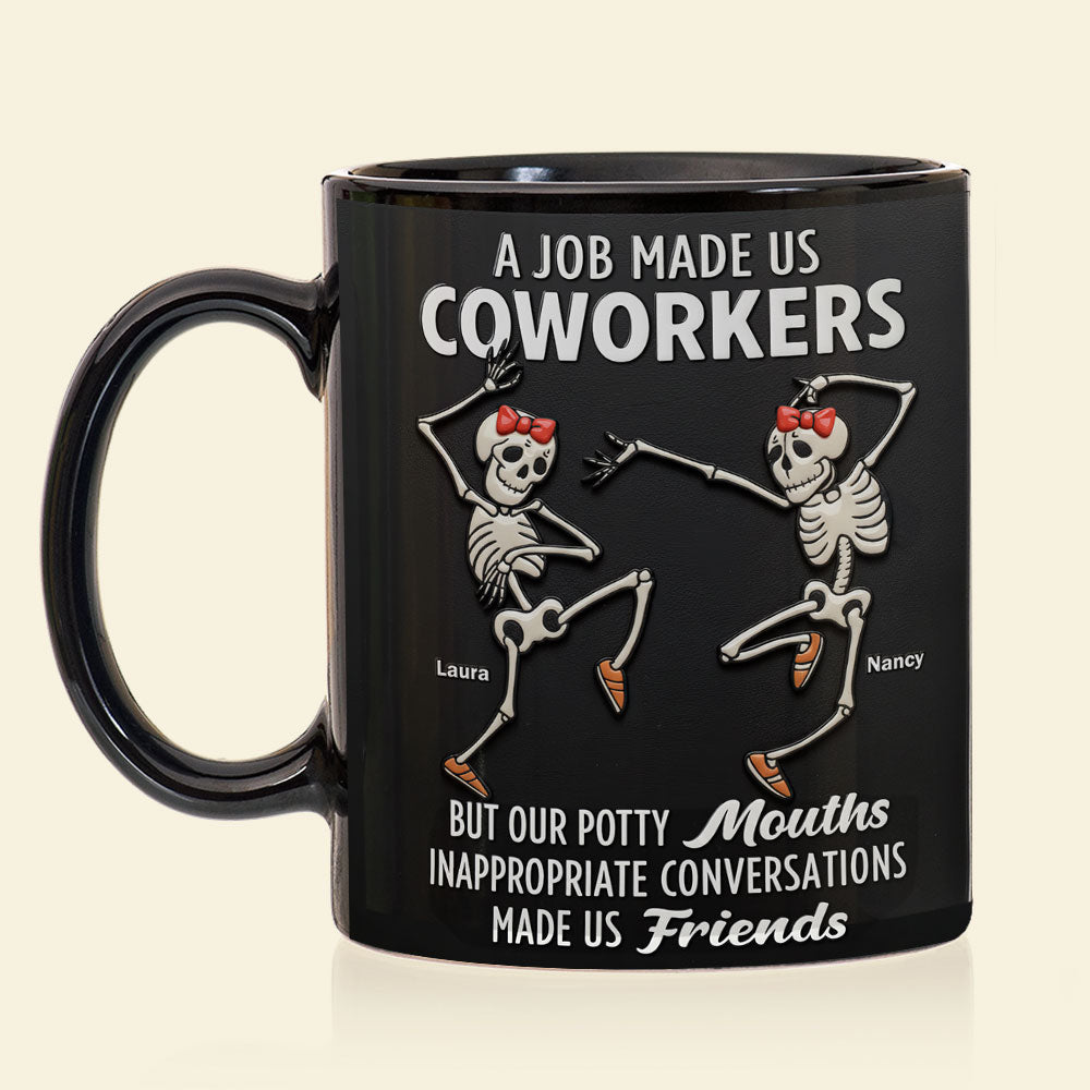 Dance It Out – Personalized Dancing Skeleton Coworkers Coffee Mug Coffee Mug PopCulturePrints