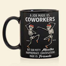 Load image into Gallery viewer, Dance It Out – Personalized Dancing Skeleton Coworkers Coffee Mug Coffee Mug PopCulturePrints
