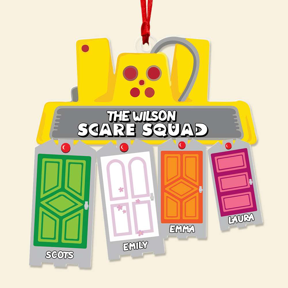 Customizable Family Christmas Ornament - Scare Squad Design Ornament PopCulturePrints