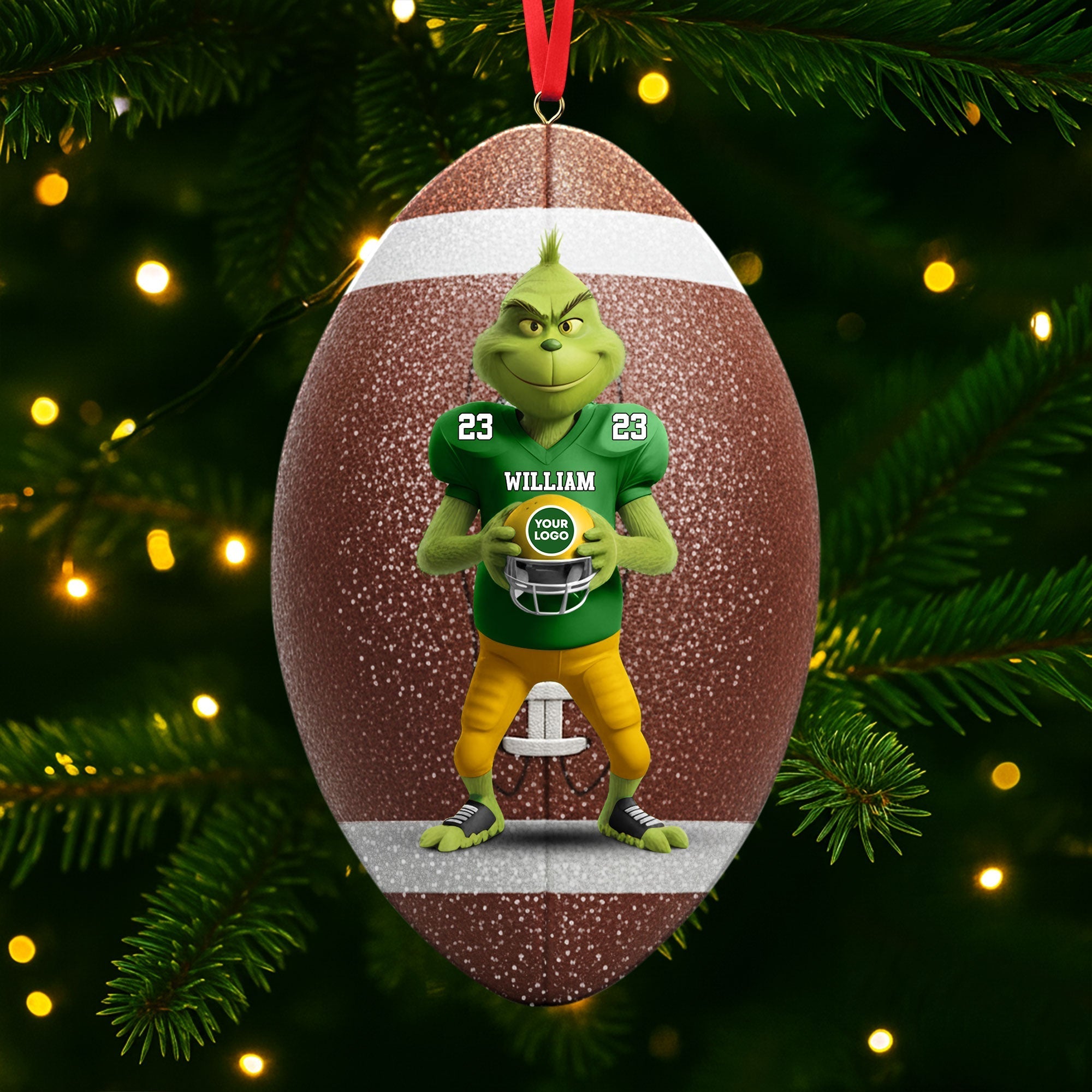 “Bring Joy to Every Game!” - Green Monster Ornament, Personalized Gift for Sports Lovers Ornament PopCulturePrints