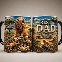 Load image into Gallery viewer, Best Dad in the Pride Lands - Personalized Magic Coffee Mug for Dad, Grandpa &amp; More Coffee Mug PopCulturePrints
