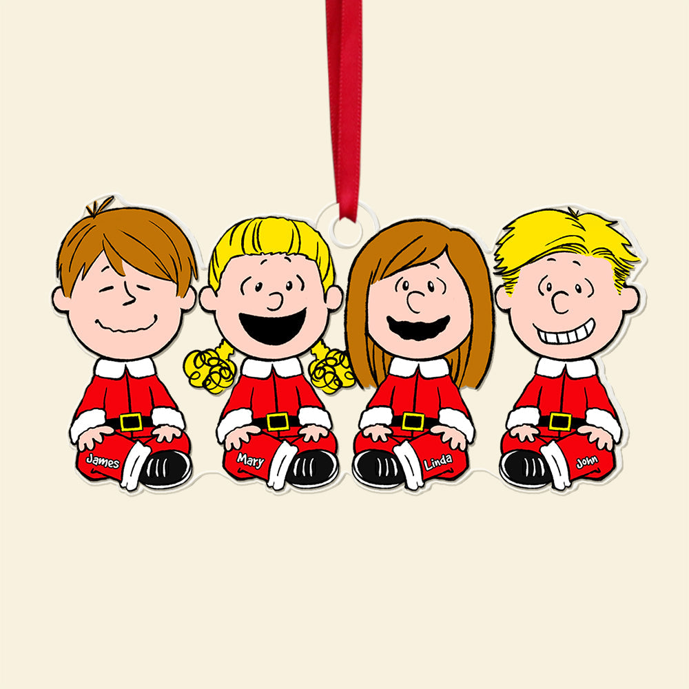 Custom Cartoon Characters Family Christmas Ornament