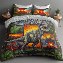 Load image into Gallery viewer, Roar with Joy: Dinosaur Quilt Bedding Set - Personalized Gift for Dinosaur Lovers Blanket PopCulturePrints
