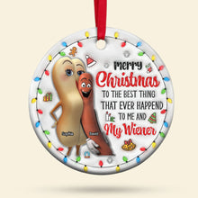 Load image into Gallery viewer, Custom Funny Christmas Ornament for Couples - Personalized Valentine&#39;s Day Gifts Ornament PopCulturePrints
