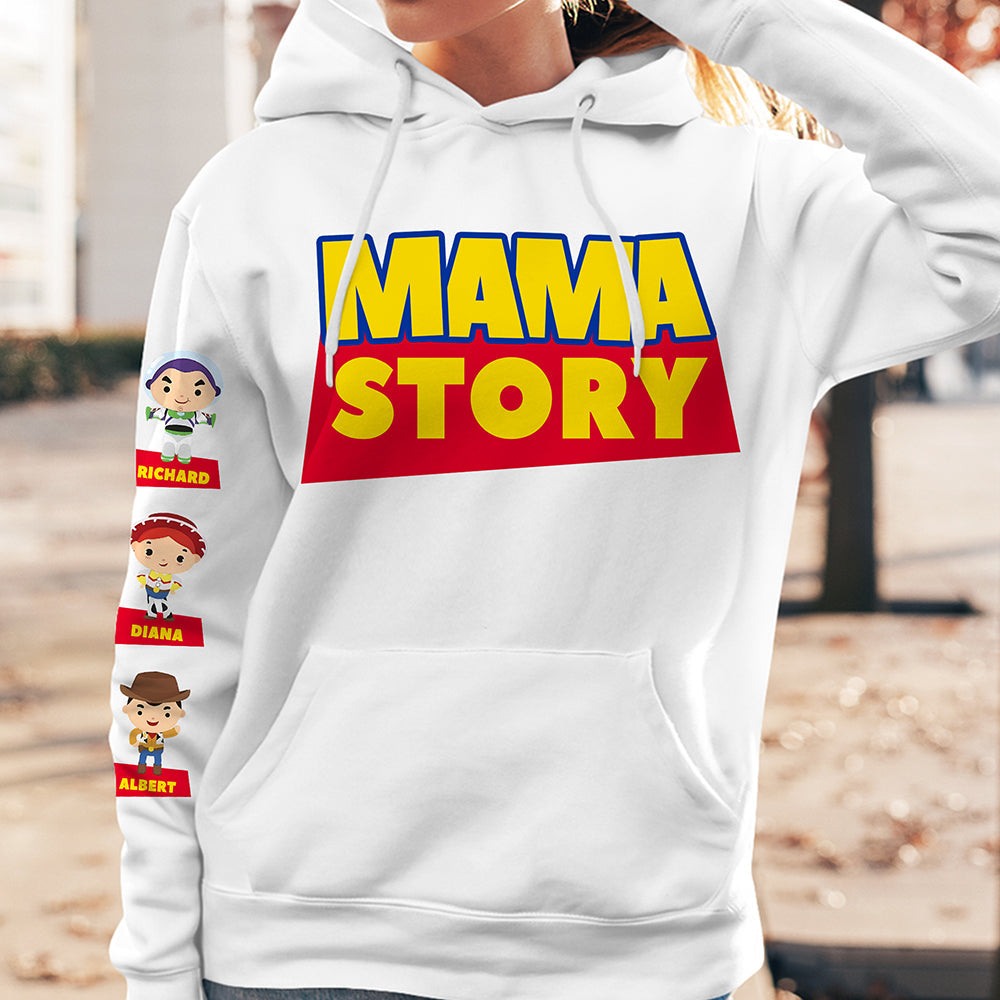 Mom Story - Personalized Gift for Mom - Customizable T-Shirt for Mother's Day AOP Products PopCulturePrints