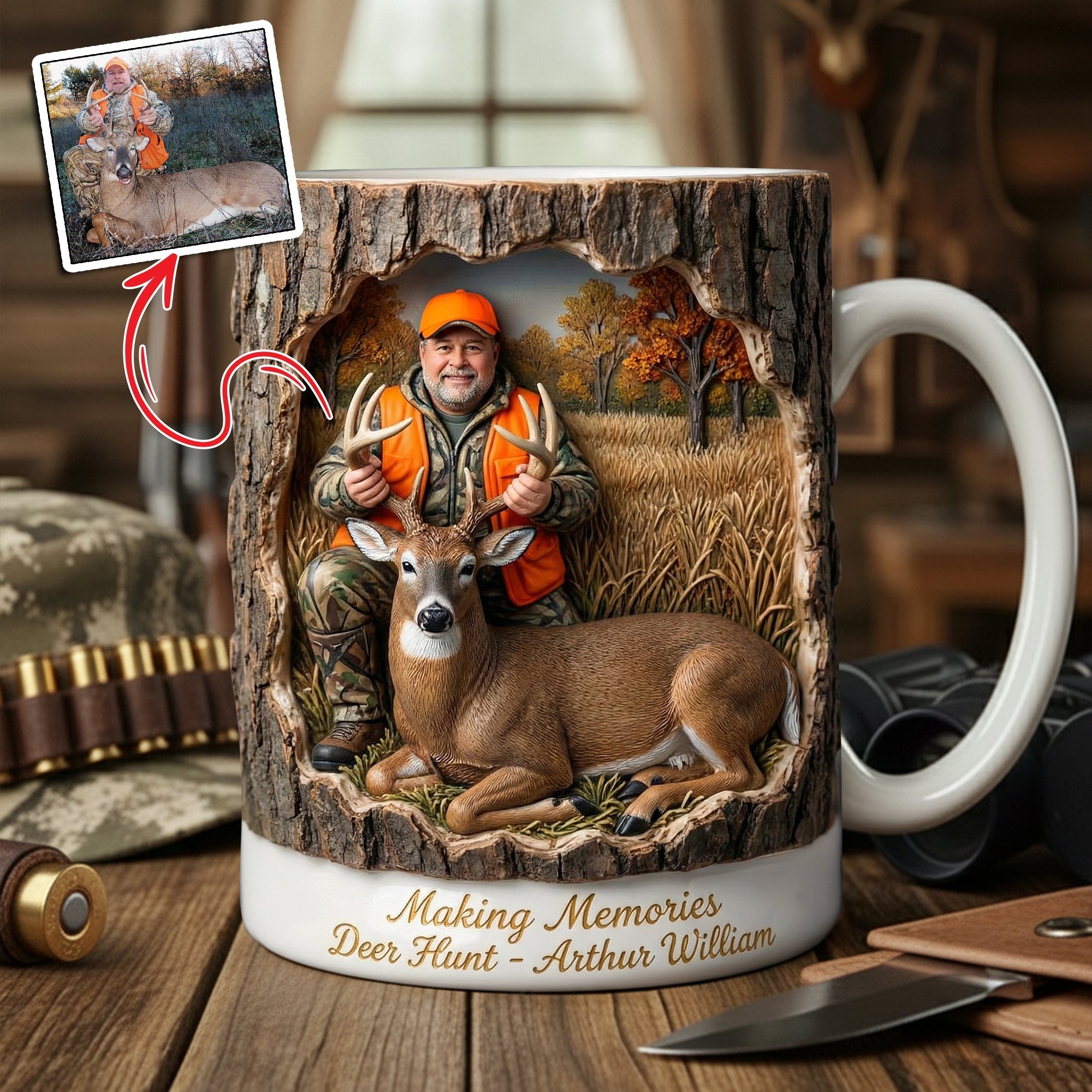 Making Memories: Personalized Hunting Life Coffee Mug - Custom Gift for Hunters Coffee Mug PopCulturePrints