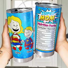 Load image into Gallery viewer, &quot;Every Day is Supermom Day&quot; - Personalized Tumbler for Mom, Grandma, and Special Women Tumbler Cup PopCulturePrints
