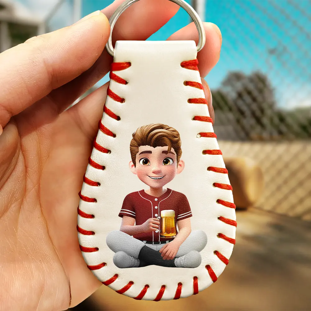 You Are Chosen - Personalized Leather Baseball Keychain Leather Baseball Keychain PopCulturePrints