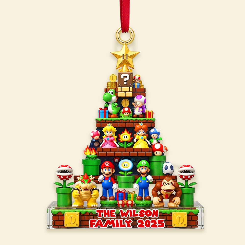 Celebrate Christmas with Family: Personalized Acrylic Ornament - A Unique Gift for Everyone! Ornament PopCulturePrints