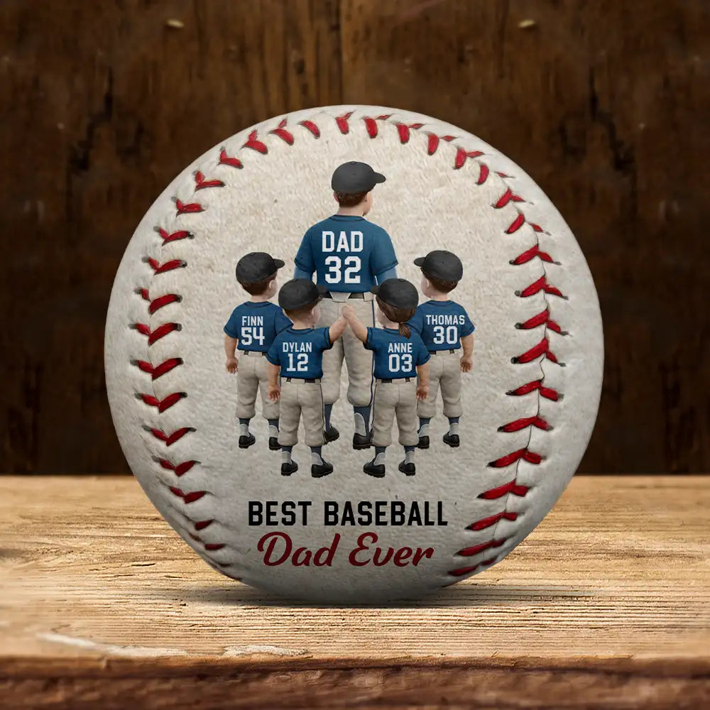 I Caught The Best Dad - Personalized Baseball for Father's Day Baseball, Softball PopCulturePrints