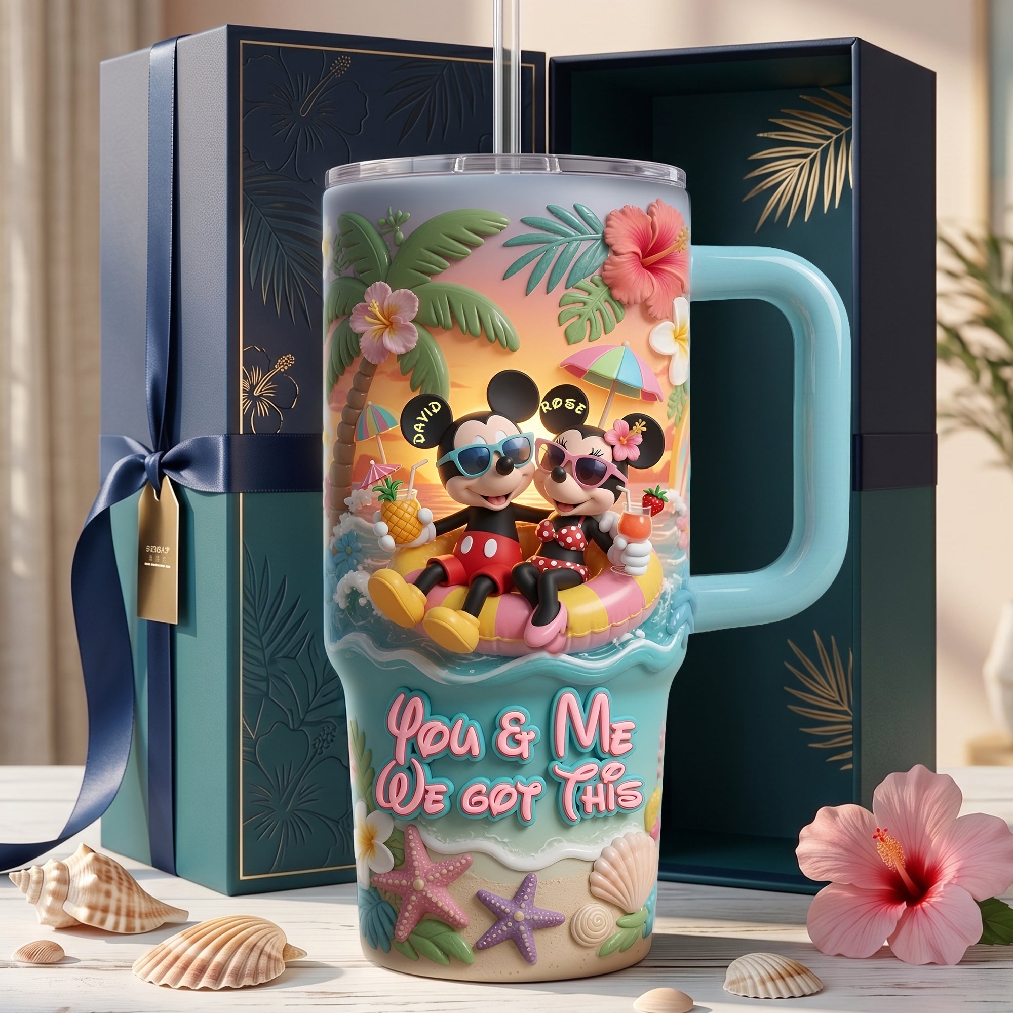 You and Me We Got This Tumbler With Handle - Personalized Gifts For Couple 06tylu180626 Tumbler Cup PopCulturePrints