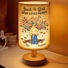 Load image into Gallery viewer, Just A Girl Who Loves Books - Personalized Fabric Lamp Fabric Lamp PopCulturePrints
