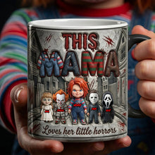 Load image into Gallery viewer, Mama’s Little Horror - Personalized Coffee Mug for Moms Who Love the Spooky Coffee Mug PopCulturePrints
