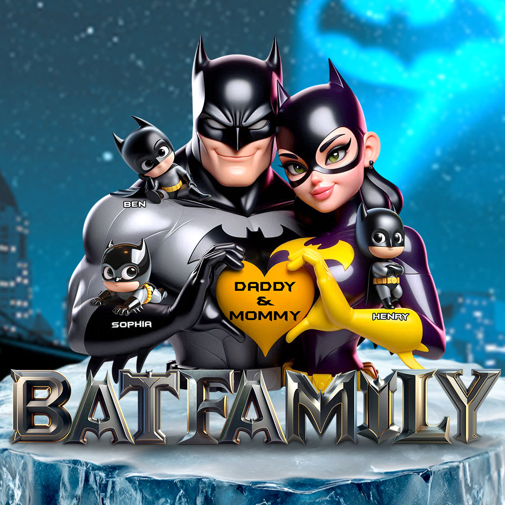 Celebrate Your Family with Custom Batman Family Acrylic Plaque - Personalized Gift for Dad, Grandpa, and More! Shaped Plaques PopCulturePrints