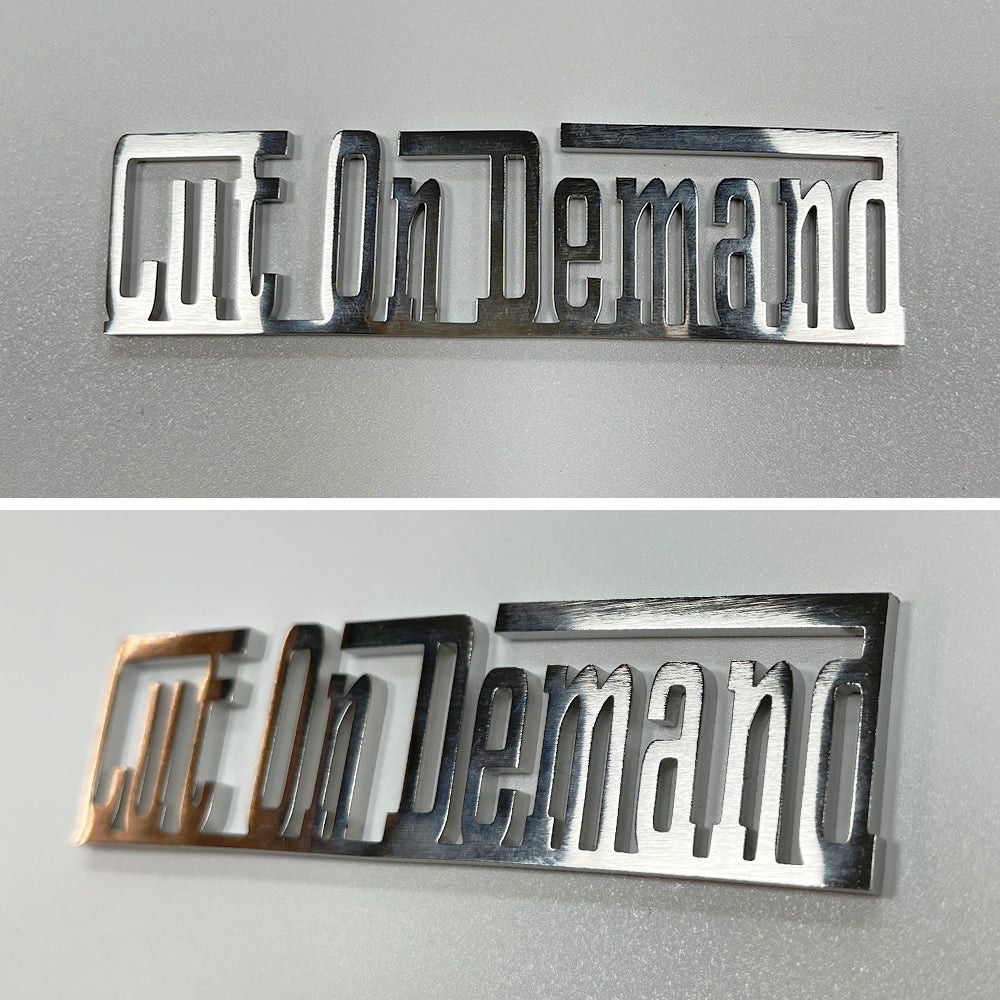 Custom Brushed Metal Name Sign - Personalized Décor