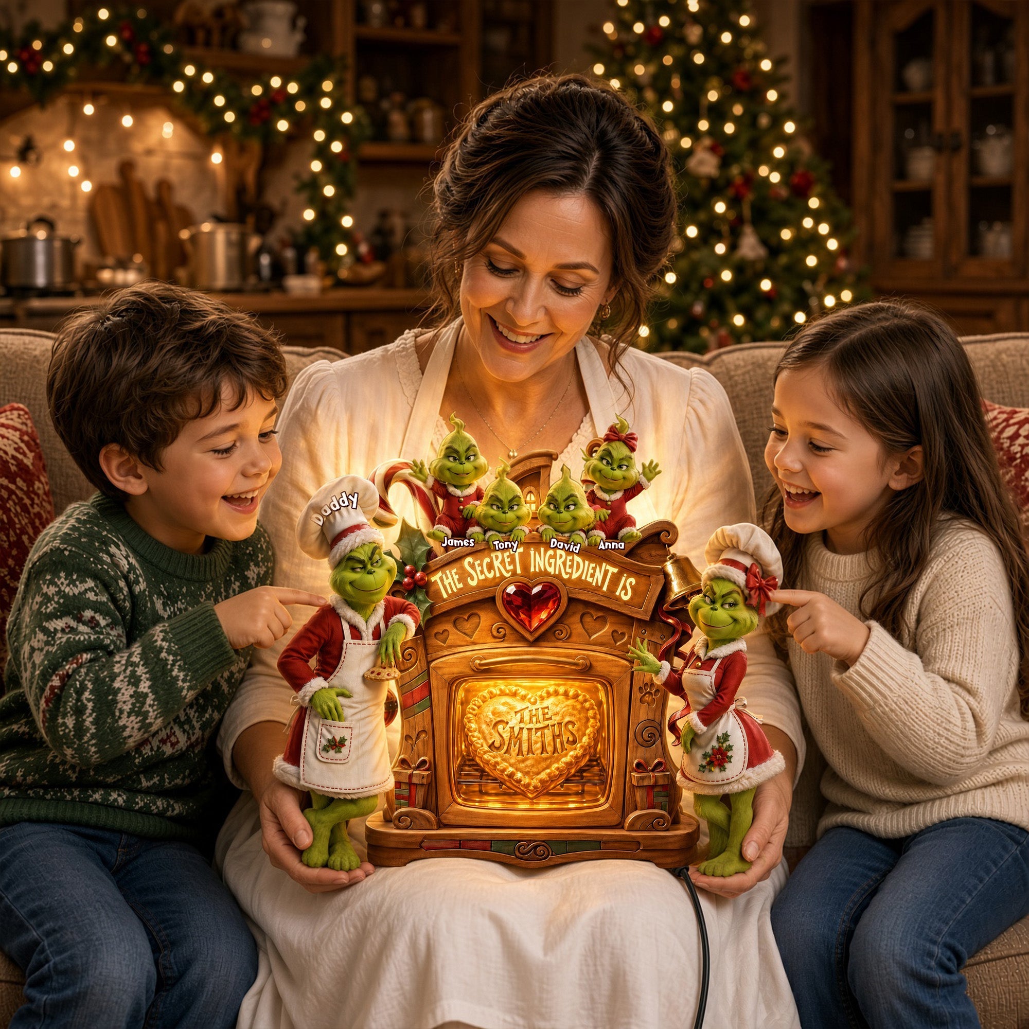 The Secret Ingredient is Family – Personalized Christmas Baking Acrylic Light Box