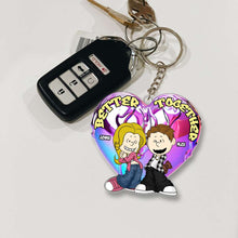 Load image into Gallery viewer, Personalized Y2K Couple Keychain - Better Together Keychains PopCulturePrints
