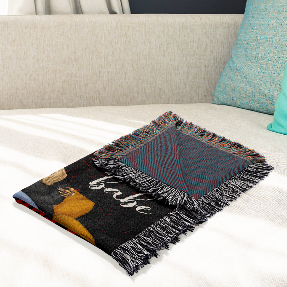 Horror Movie & Chill Personalized Woven Blanket - Gift for Couples Blanket PopCulturePrints